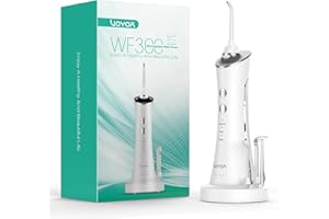 VOYOR-HEALTH Jet Dentaire Hydropulseur Portable, Hydropulseurs et Irrigateurs Dentaire Sans Fil Rechargeable, IPX7 Étanche et 3 Modes Nettoyeur Dentaire Jet pour les Voyages et la Maison WF300 (Blanc)