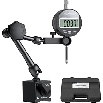Digital Dial Indicator 1 Inch With Magnetic Base - 0.0005 Resolution For Machining & 3D Printing