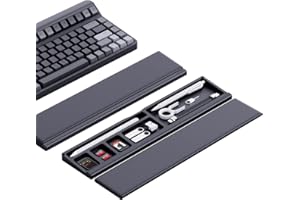 ‎HAGIBIS Hagibis Tastatur Handgelenkauflage Pad Unterstützung mit Desktop Partition Aufbewahrungskoffer, Ergonomisch Weich Memory Foam, Anti-Rutsch Gummi Basis für Computer Tastatur, Büro, Zuhause (Schwarz)