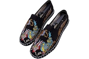 CAIJ Embroidered Shoes Kung Fu Tai Chi Shoes Unisex Chinese Cloth Shoes Slip On Martial Arts Shoes