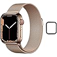 Dado Milanese Loop Strap for Apple Watch Series 10 | Ultra 2 | 9 | 8 Ultra | 8 | 7 | 6 | SE, Stainless Steel Mesh type Band with Add on Screen Protector