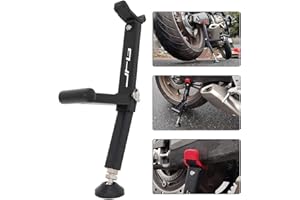 ANXIN Gato de elevación para motocicleta, soporte de rueda delantera y trasera con mango plegable para la mayoría de las ruedas de motocicleta, Dirt Pit Bike On/Off Road - Negro