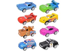 Simmpu 8pcs Mini Race Cars Figure Set Racing Car Toys,Truck Car Model Cake Topper Cake Decoration Cars For Kids,Mini Play Vehicle Car Children Birthday Party Gift for Boys Girls