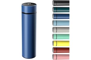 Homealexa 500ml Thermos Bottiglia Termica di Acqua in Acciaio Inox Bottiglietta Tazza Intelligente LED Temperatura Display Touch Smart Borraccia Isolante Sottovuoto