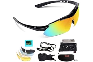 V VILISUN Polarized Sports Sunglasses for Men Women UV400 Cycling Glasses with 5 Interchangeable Lenses Bike Goggles in Cycling, Fishing, Running, Driving, Golf