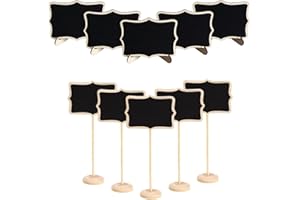 HUIYELOVE Mini Chalkboard Signs Set of 10 Food Labels for Party Buffet Wedding Table Number Message Board Event Decoration Perfect Food Signs for Buffet and Party Decor