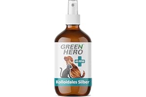 Green Hero Kolloidales Silber Spray 40 PPM 250 ml für Hunde & Katzen | Pflegendes Wundspray und Mittel gegen Juckreiz