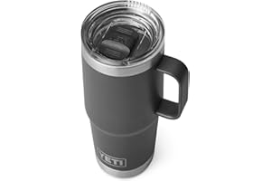 YETI Rambler 20 oz Travel Mug, Stainless Steel, Vacuum Insulated with Stronghold Lid, Charcoal