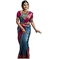 C J Enterprise Women's Pure Soft Kanjivaram Silk Saree for Wedding Kanchipuram Pattu Banarasi Wear