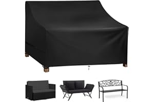 Aipwerer Gartenbank Abdeckung 3 Sitzer, Schutzhüllen für Gartenmöbel, 600D Oxford Gewebe Wasserdicht, Winddicht, UV-Beständiges, Reißfest Schutzhülle Gartenstühle (165x70x65/94cm)