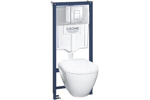 Grohe Solido Perfect Pack Bati Wc Solido Compact (39186000), Céramique, Chrome