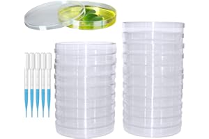 HJFH Kunststoff Petrischalen Bakterienkultur Schüssel 20Stk Petrischale kunststoff Petrischale für Laboratory Supplies + 20 Kunststoff-Transferpipetten 3ml