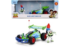 Jada Toys Toy Story Buggy med Buzz Lightyear (ca 19 cm) – modellbil och samlarfigur av metall i skala 1:24, detaljrikt leksak