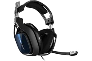 ASTRO Gaming A40 TR Casque Gamer, 4ème génération, ASTRO Audio V2, Dolby ATMOS, 3,5mm Audio Jack, Micro Détachable, pour PS5, PS4, Nintendo Switch, PC - Noir/Bleu