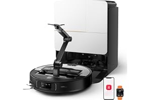 roborock Saros Z70 Robot Aspirapolvere con Braccio Meccanico OmniGrip, 7,98cm Ultrasottile, 22.000Pa, Tecnologia FlexiArm Riser, Telaio AdaptiLift, Stazione Multifunzionale 4.0, Hello Rocky, Argentato