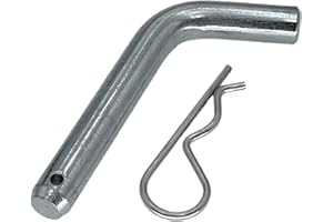 DUAO Goupille et Clip D'Attelage de Remorque Attelage de Remorque Robuste de 5/8 Pouces de DiamèTre pour Support de Boule D'Attelage de RéCepteur de 2 Pouces de DiamèTre, argent