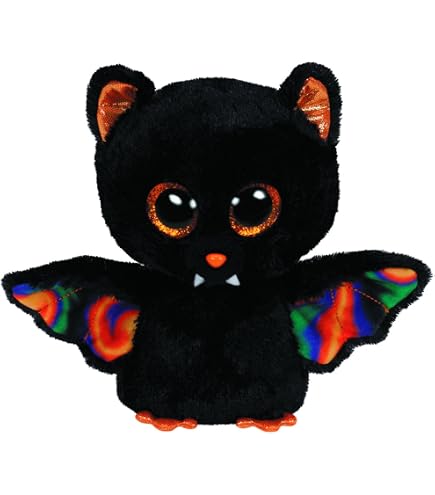 TY Beanie Boo Plüschtier – Ophelia Bat-Boo, Halloween 2023 Edition, 100% Polyester