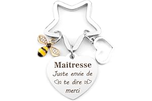 Bluckincle Porte Clef Merci Cadeau Maitresse D'école Cadeau Maitre Professeur Atsem Aesh