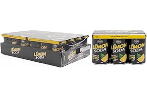 LEMON SODA Lemonsoda | Bevanda Gassata al Limone, 24 Minican Lattine da 15 cl, L'originale Limonata Italiana, Rinfrescante, con Succo di Limoni Siciliani, Senza Coloranti