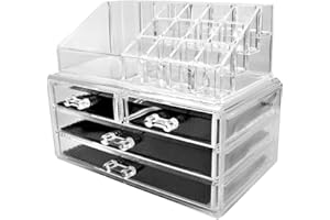 TEMPO DI SALDI Neceser de maquillaje con 4 cajones en acrílico, joyero