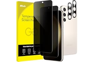 JETech Prywatność Ochraniacz Ekranu dla Samsung Galaxy S23 5G 6,1 Cala z Obiektyw Aparatu Ekranu, Antyszpieg Screen Protector Szkło Hartowane Film Folia, Odciski Palców ID Kompatybilny, 2 Sztuki Każdy