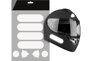 Autodomy Set of 8 Reflective Motorcycle Helmet Stickers | Universal Adhesive Strips Approved for Safety and Visibility | Motorcycle Racing Helmet Stickers Desing