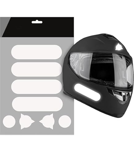 Autocollants Réfléchissants Noirs - Lot De 10, 7x1.8 Cm, Pour Casque, Vélo, Scooter - Sécurité Nocturne