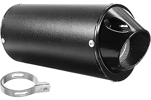 CJHZQYY Tubo de Escape Moto, SilenciadorTube de Escape Motocicleta,Acero Inoxidable Colectores de Escape con Abrazadera para 50 cc, 110 cc, 125 cc,ATV Dirt Pit Quad Bike Motocross,Tuning Tube Sound Killer