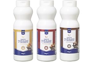WINE AND MORE METRO Chef Topping : chocolat 1 kg - caramel 1 kg - fruits rouges 1kg (3x1kg)