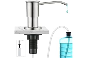 CREA Soap Dispenser for Kitchen Sink, Soap Dispenser Built-in, Sink Soap Dispenser Stainless Steel, Liquid Soap Dispenser for Sink with 17 OZ Bottle and 39" Extension Tube Kit,Stainless Steel