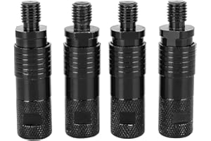 BuyWeek Adaptadores rápidos de Alarma de Pesca, Adaptador de Alarma de liberación rápida de 4 Piezas Adaptador de Alarma de Pesca para Pesca al Aire Libre(Negro)