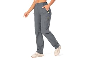 Jessie Kidden Walking Trousers Women Cargo Pants Waterproof Summer Lightweight Quick Dry Convertible Stretch Outdoor Casual UPF 50 Running Cycling Zip Off Capri #6601F