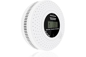 Scondaor Interlinked Smoke and Carbon Monoxide Detector Combo with LCD Display, Pre-Linked Smoke Alarms for Home Replaceable AA Battery Included, Smoke CO Alarm with Test/Silence Button (1 Pack)
