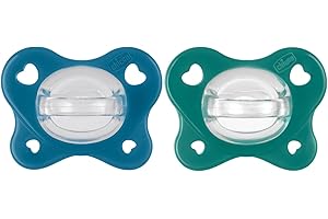 Chicco Gommotto Dual Soft, Ciuccio in Silicone 16-36 Mesi, Bicolore, Set di Gommotti con Doppia Morbidezza, Supportano la Respirazione e Favoriscono il Corretto Sviluppo della Bocca, 2 Pezzi, Bimbo