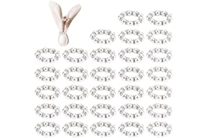 LZYMSZ Perle Serviettenringe, 30PCS Serviettenringe Schnallen Serviette Ringe gestreckt Strass Serviettenring Halter, Serviettenschnallen Tischdekoration für Abendessen Hochzeit Bankett Party