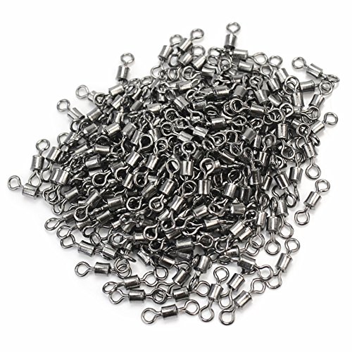 Pinzhi® 200pcs Giratorio Conector Anillo Acero Inoxidable para Pesca Rolling Swivels