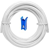 HAXIHA 10 Meters White Universal Water Supply Hose, 3/8" Reverse Osmosis Tube for RO Reverse Osmosis Systems and Filters+Hose