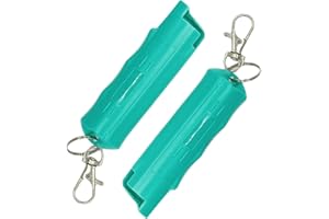 Acboor 2 Piezas Llavero Spray Pimienta, 20 Ml Envase Portátil Liberación Rápida, Funda Protectora Accesorio Coche para Mujeres, Verde