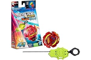 HASBRO Beyblade Burst QuadStrike, Starter Pack avec toupie de compétition Stellar Hyperion H8 et Lanceur