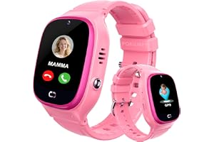 POKUJNFY Smartklocka Barn med GPS Tracker SOS Telefon Samtal Chatt