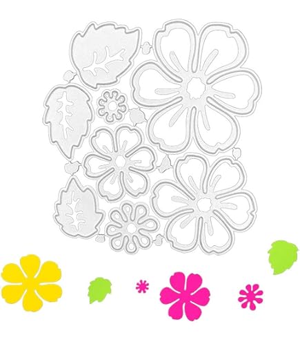 Lot De 17 Matrices De Découpe Fleurs Sauvages 3D - Gaufrage Scrapbooking Et Loisirs Créatifs