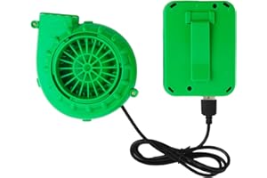 XIHIRCD Ventilatore Gonfiabile, Portatile Mini Ventilatore con Spina USB e Custodia per Batteria, Ventilatore per Costumi Gonfiabile (Verde)