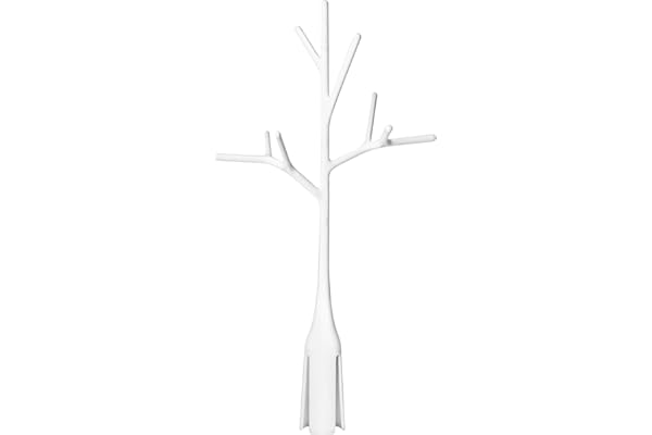 TOMY Boon Twig Drying Rack Accessory , Stylish Nursery Product to Hold Bottle and Supply Cup Parts, Compatible With All Boon Grass , BPA White