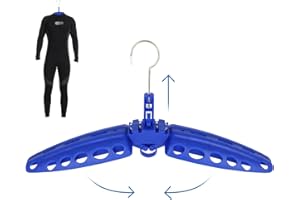 Gimilife szybkoschnący składany wentylowany wieszak na kombinezon, akcesoria do surfingu i nurkowania, idealny do suszenia, kamizelka ratunkowa lub BCD (1 szt.)