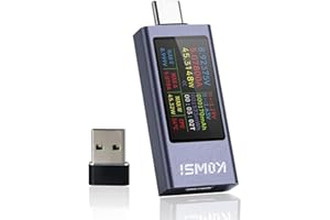 HNCY Medidor 2 en 1, USB multímetro corriente, adaptador tipo C, probador US-B C