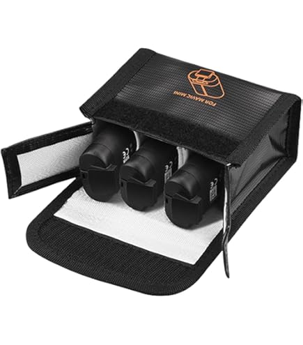 Borsa Di Sicurezza Per Batterie Drone | Antideflagrante | Capacità 3 Batterie LiPo | Materiale Ignifugo - Foto 9