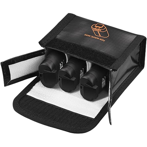YUNIQUE GREEN-CLEAN-POWER Borsa di Sicurezza per Batterie RC | Custodia Protettiva Anti-Esplosione Lipo | Sacca di Ricarica Resistente al Fuoco | Ideale per DJI Mavic Air | Dimensioni 120X90X50 mm