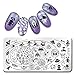 Born Pretty 1Pc Rectangle Stamping Plate Space Star Moon Manicure Nail Art Plate Harunouta L039