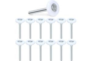 Keadic 10Pcs 2" White Nylon Garage Door Roller with 4" Stem, 6200ZZ Bearing Stable and Quiet Garage Door Wheels for Commercial and Residential Garage Doors