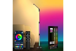 Weilim RGB Lampara de Pie Salon LED Regulable, 360° Rotativo Lámpara de Pie, 16 Millones de Colores, 213 Modos, Sincronización Musical, con Mando a Distancia & APP, para Luces LED Habitacion Gaming TV